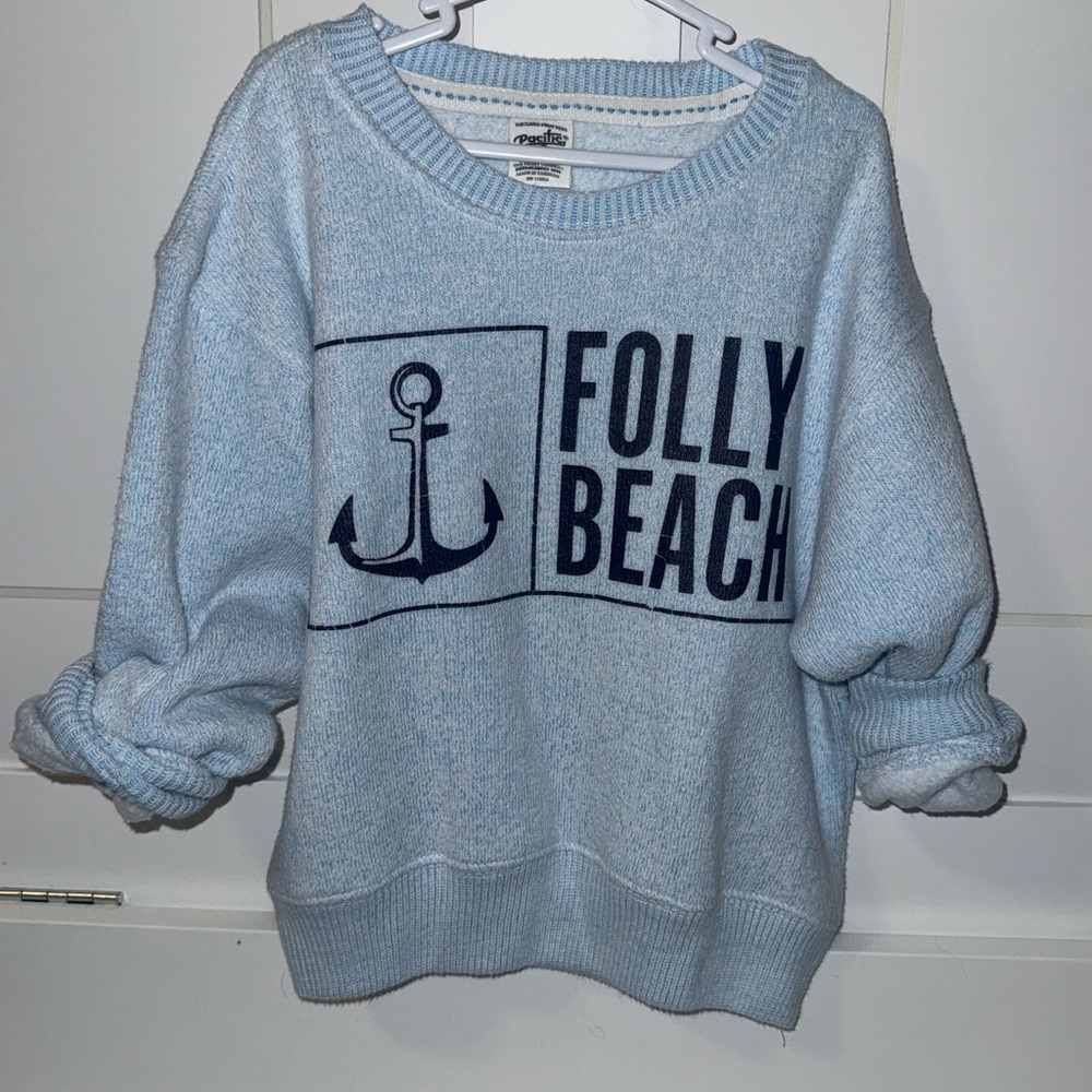 CO Light Blue Anchor Sweater